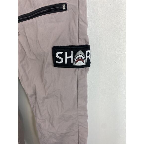 Tiger Shvrk Pink Jogger Pants Shark Zipper Size Large BAPE - Picture 3 of 6